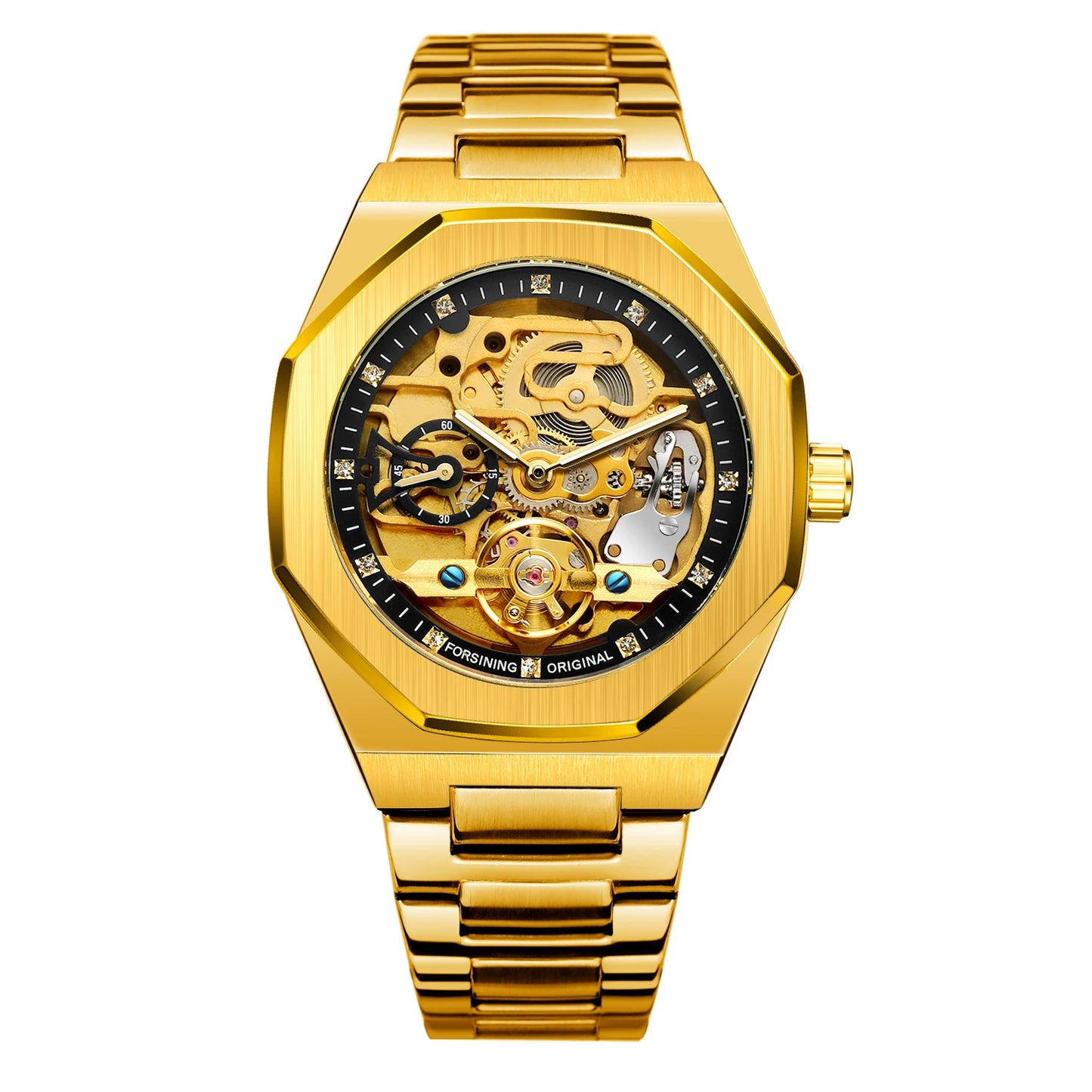 FORSINING (®) Automatic Skeleton Watch – Stainless Steel, Luminous, 30M (3ATM) Water Resistant