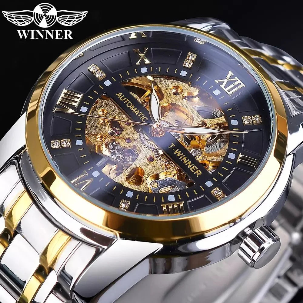 WINNER (®) XT0010 Automatic Mechanical Men’s Watch – Luminous Dial 30M (3ATM) Water Resistant
