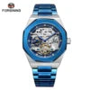 FORSINING (®) XT0008 Automatic Skeleton Watch – Stainless Steel, Luminous, 30M (3ATM) Water Resistant