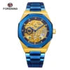 FORSINING (®) XT0008 Automatic Skeleton Watch – Stainless Steel, Luminous, 30M (3ATM) Water Resistant