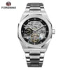 FORSINING (®) XT0008 Automatic Skeleton Watch – Stainless Steel, Luminous, 30M (3ATM) Water Resistant