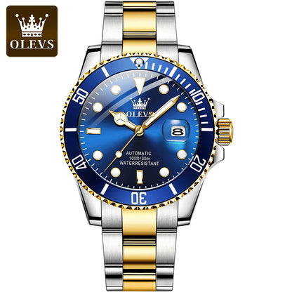 OLEVS (®) 6650 Automatic Mechanical Men’s Watch – Luminous Hands 30M (3ATM) Water Resistant