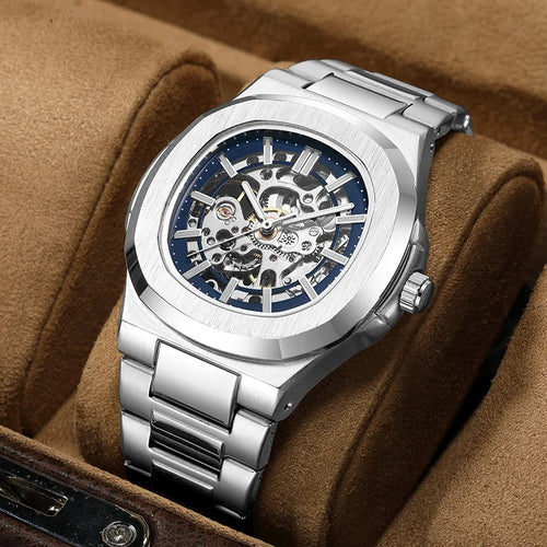 Mechanical Movement Stainless Steel Automatic Watch for Men