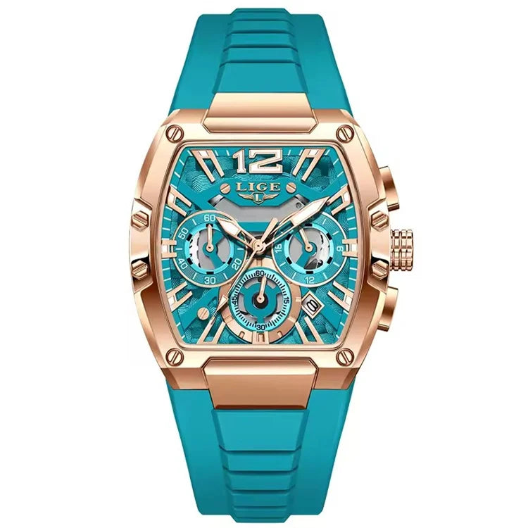 LIGE (®) 89206 Men’s Quartz Chronograph Watch – Sport Silicone Strap 30M (3ATM) Water Resistant