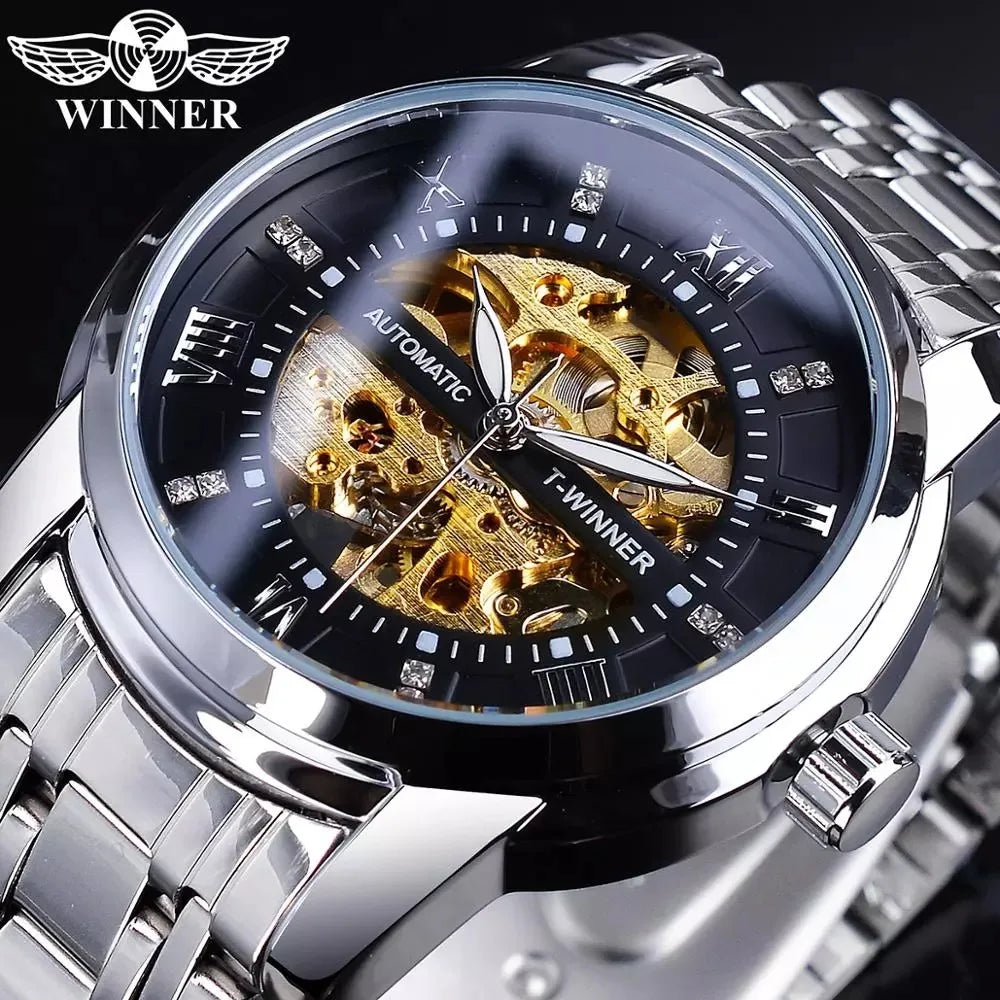 WINNER (®) XT0010 Automatic Mechanical Men’s Watch – Luminous Dial 30M (3ATM) Water Resistant