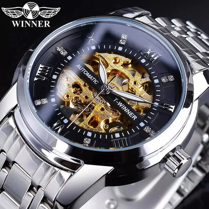 WINNER (®) XT0010 Automatic Mechanical Men’s Watch – Luminous Dial 30M (3ATM) Water Resistant