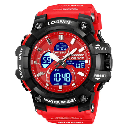 LOQNCE (®) LQ98007 Digital Quartz Men’s Watch – LED Display, Sport Design, , 30M (3ATM) Water Resistant