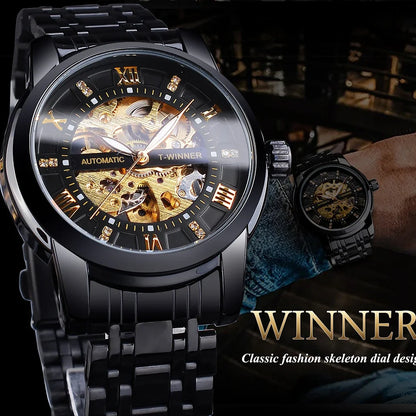 WINNER (®) XT0010 Automatic Mechanical Men’s Watch – Luminous Dial 30M (3ATM) Water Resistant