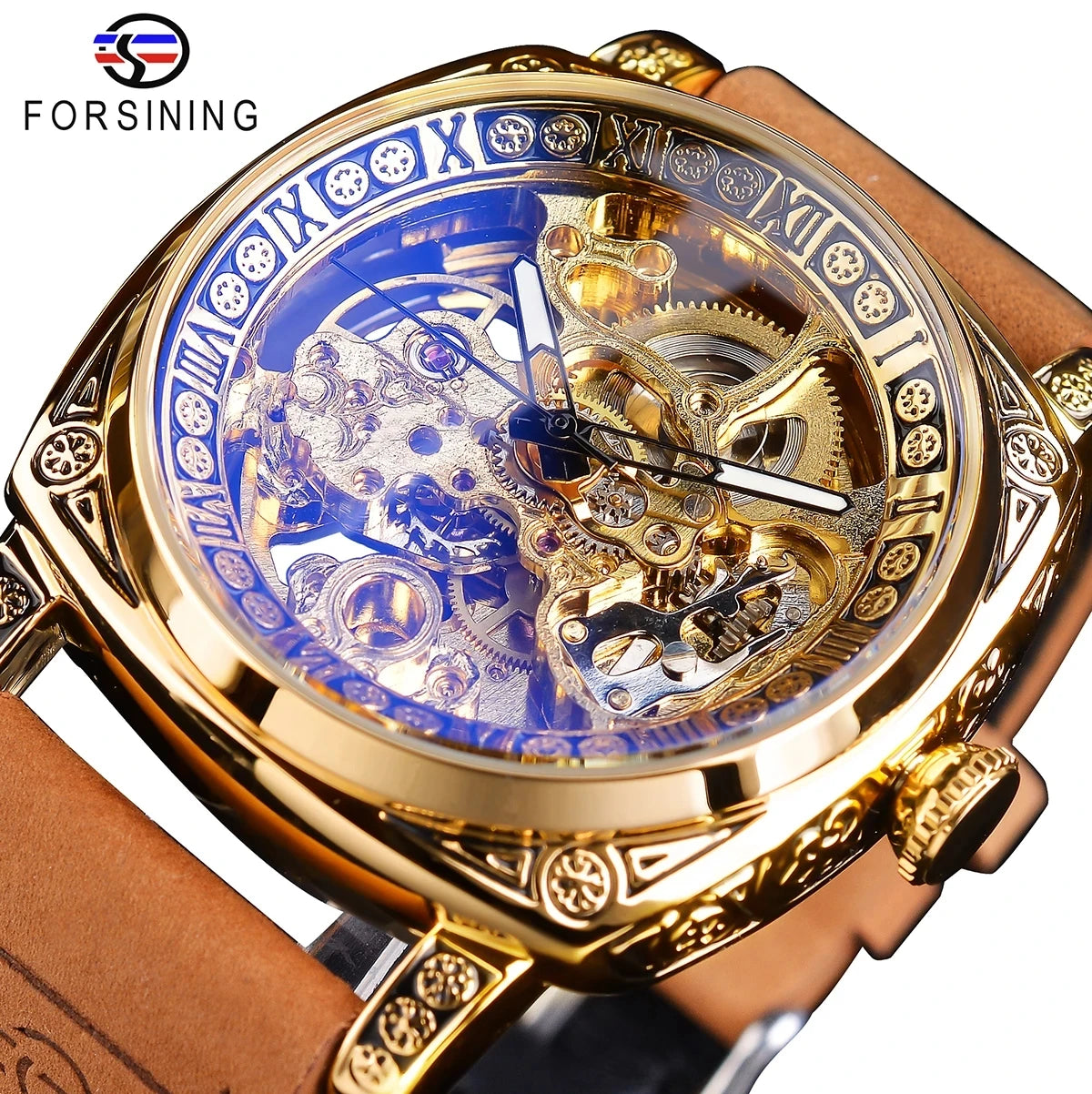 FORSINING (®) 6003 Automatic Mechanical Men’s Watch – Skeleton Design