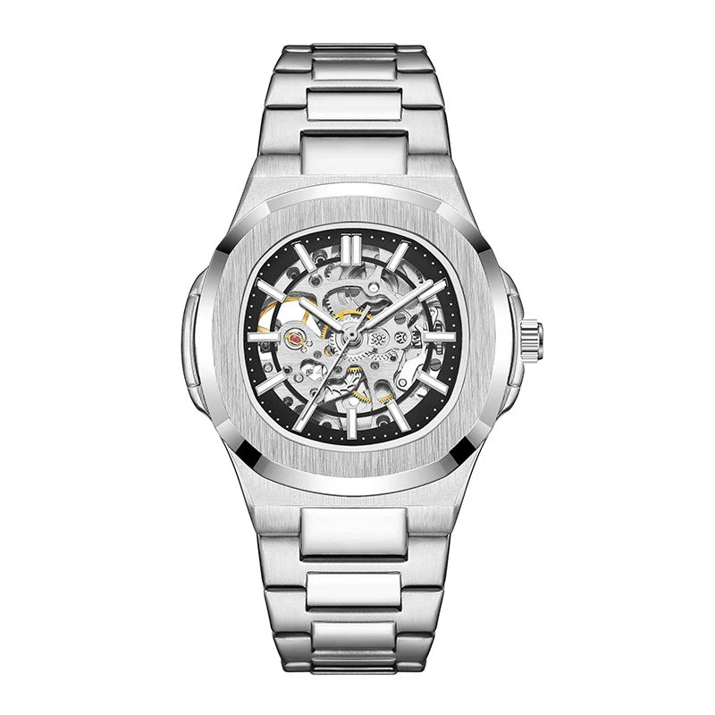 Mechanical Movement Stainless Steel Automatic Watch for Men