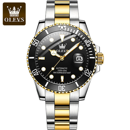 OLEVS (®) 6650 Automatic Mechanical Men’s Watch – Luminous Hands 30M (3ATM) Water Resistant