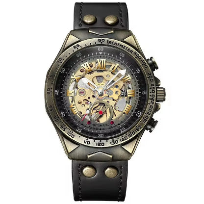 FNGEEN  (®) A275 Automatic Skeleton Watch – Stainless Steel, Luminous, 30M (3ATM) Water Resistant