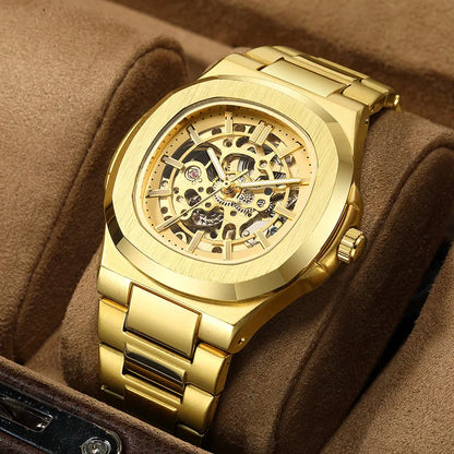 Mechanical Movement Stainless Steel Automatic Watch for Men