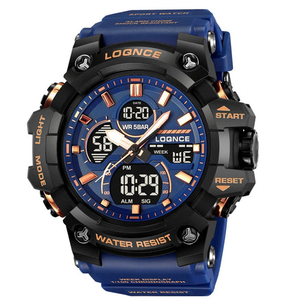 LOQNCE (®) LQ98007 Digital Quartz Men’s Watch – LED Display, Sport Design, , 30M (3ATM) Water Resistant