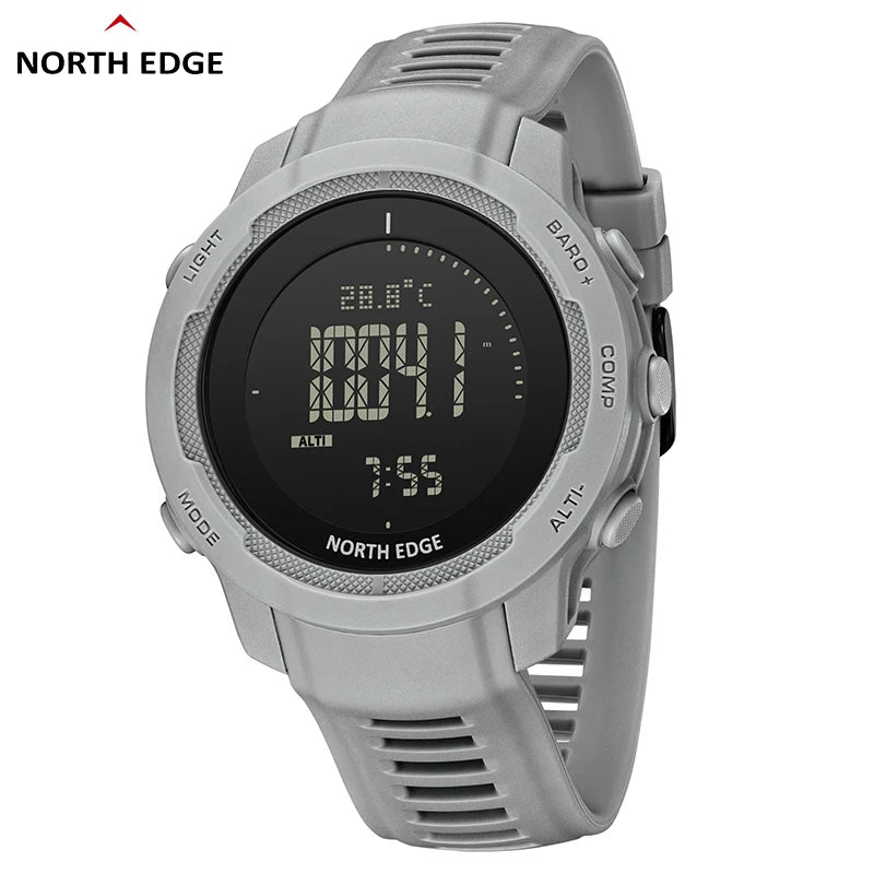 NORTH EDGE (®) VERTICO Digital Outdoor Watch – Compass, Carbon Fiber Case, 30M (3ATM) Water Resistant