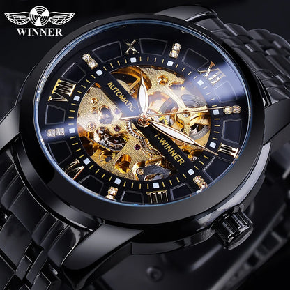WINNER (®) XT0010 Automatic Mechanical Men’s Watch – Luminous Dial 30M (3ATM) Water Resistant