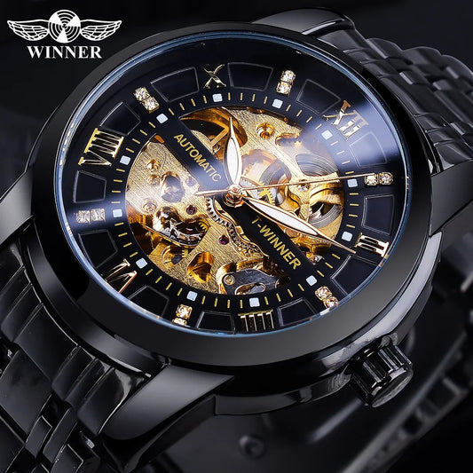 WINNER (®) XT0010 Automatic Mechanical Men’s Watch – Luminous Dial 30M (3ATM) Water Resistant