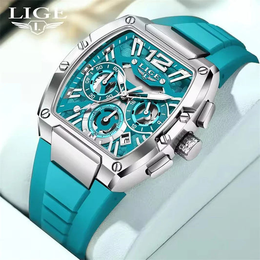 LIGE (®) 89206 Men’s Quartz Chronograph Watch – Sport Silicone Strap 30M (3ATM) Water Resistant