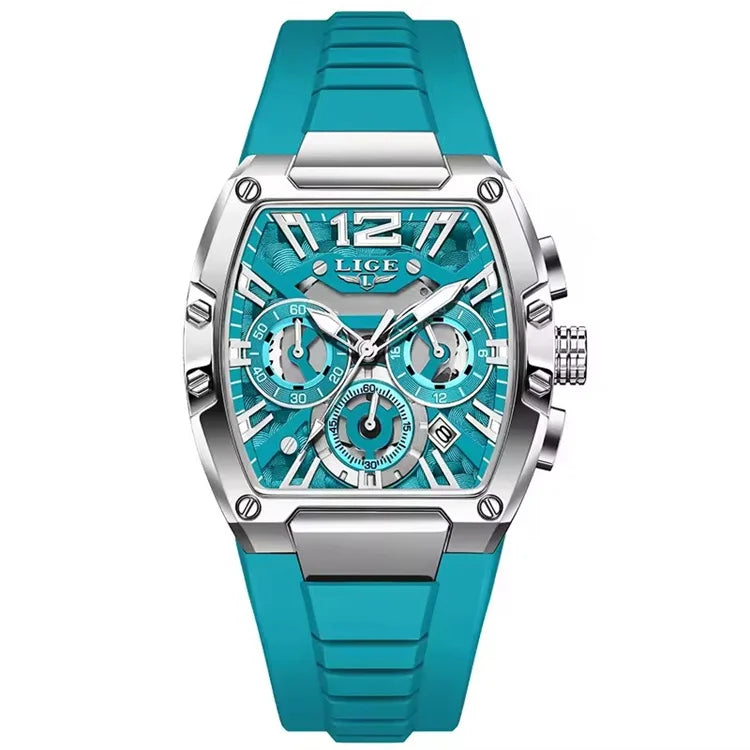 LIGE (®) 89206 Men’s Quartz Chronograph Watch – Sport Silicone Strap 30M (3ATM) Water Resistant