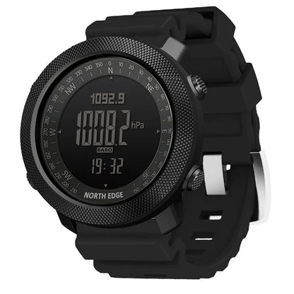NORTH EDGE (®) APACHE Digital Outdoor Watch – Altimeter, Barometer, Compass, 30M (3ATM) Water Resistant