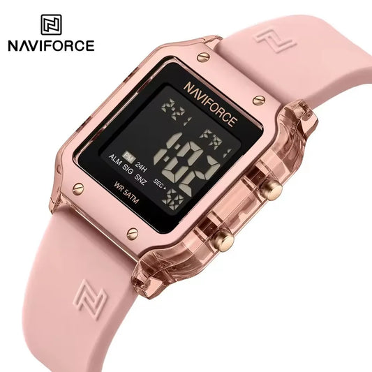 Naviforce 6105 NF6105 New Design Ladies Digital Watches Luxury Fashion Waterproof Luminous Wristwatches for Montre Femme Relojes