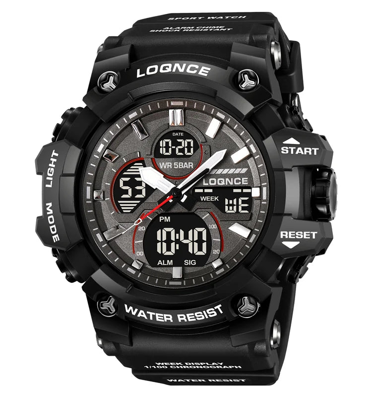 LOQNCE (®) LQ98007 Digital Quartz Men’s Watch – LED Display, Sport Design, , 30M (3ATM) Water Resistant