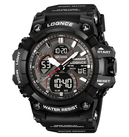 LOQNCE (®) LQ98007 Digital Quartz Men’s Watch – LED Display, Sport Design, , 30M (3ATM) Water Resistant