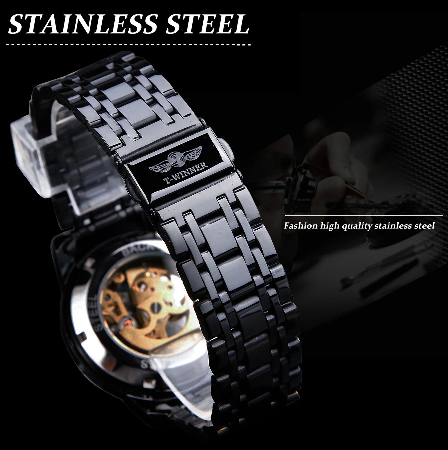 WINNER (®) XT0010 Automatic Mechanical Men’s Watch – Luminous Dial 30M (3ATM) Water Resistant