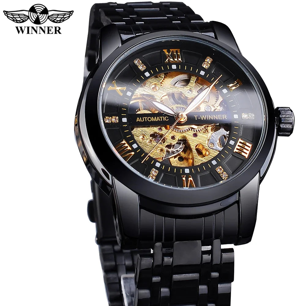 WINNER (®) XT0010 Automatic Mechanical Men’s Watch – Luminous Dial 30M (3ATM) Water Resistant