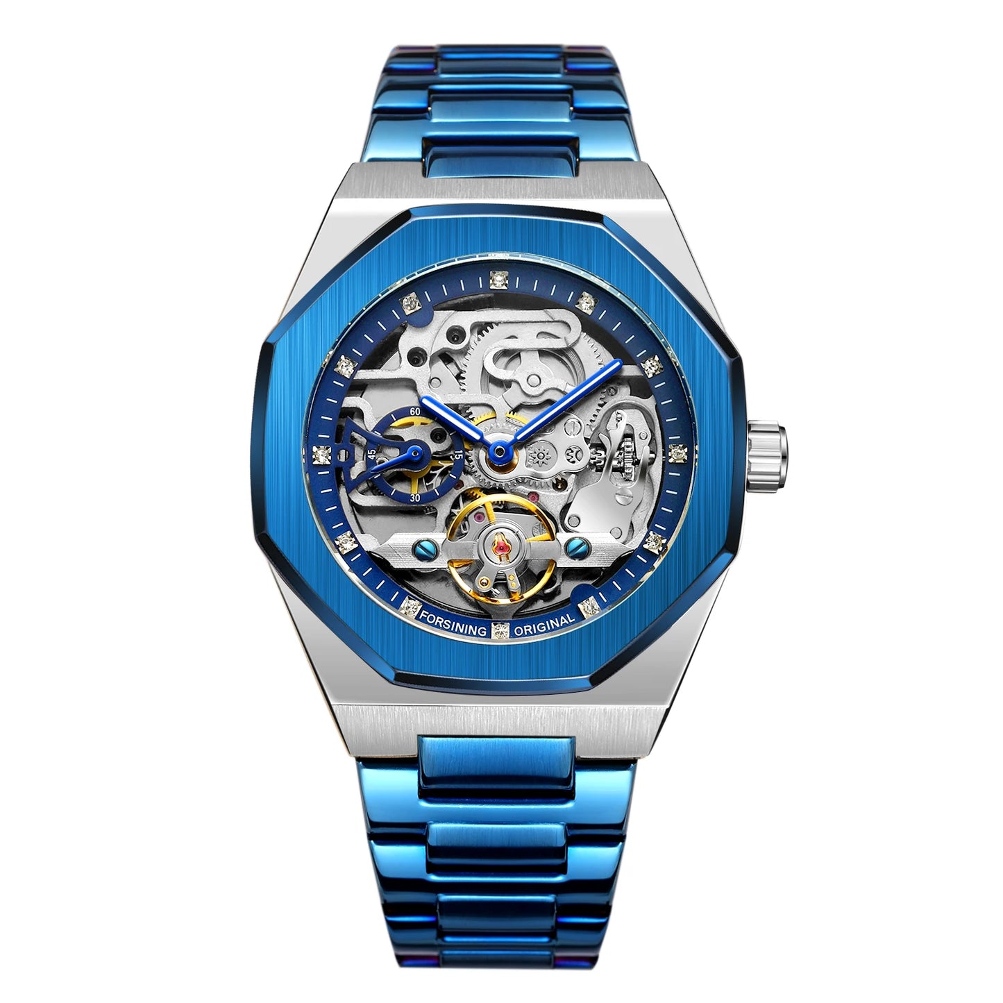 FORSINING (®) Automatic Skeleton Watch – Stainless Steel, Luminous, 30M (3ATM) Water Resistant