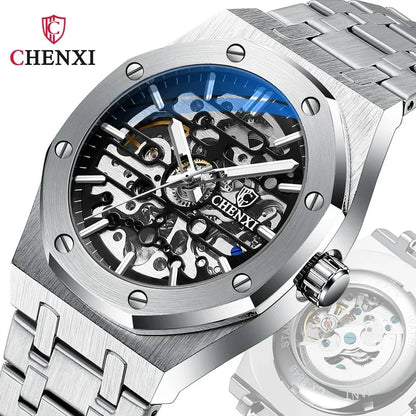 CHENXI (®) 8848 Automatic Skeleton Men’s Watch  50M (5ATM) Water Resistant