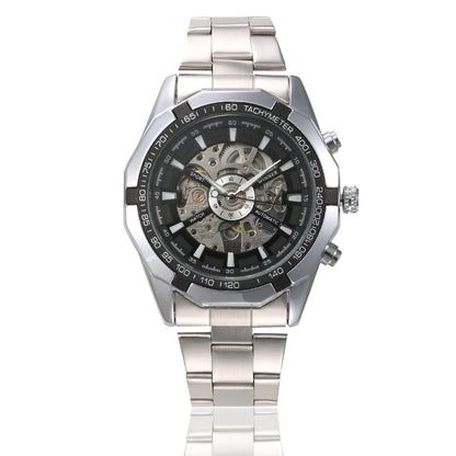 WINNER (®) WT0003 Automatic Skeleton Watch – Stainless Steel, Luminous, 30M (3ATM) Water Resistant