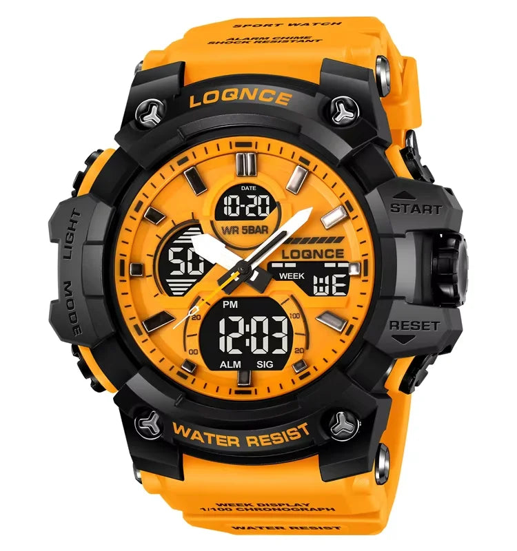 LOQNCE (®) LQ98007 Digital Quartz Men’s Watch – LED Display, Sport Design, , 30M (3ATM) Water Resistant