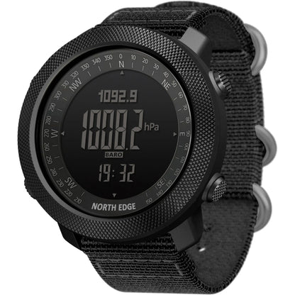 NORTH EDGE (®) APACHE Digital Outdoor Watch – Altimeter, Barometer, Compass, 30M (3ATM) Water Resistant