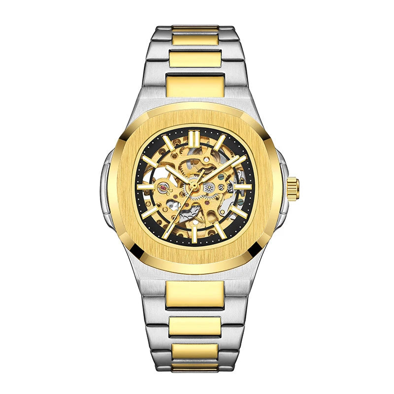 Mechanical Movement Stainless Steel Automatic Watch for Men