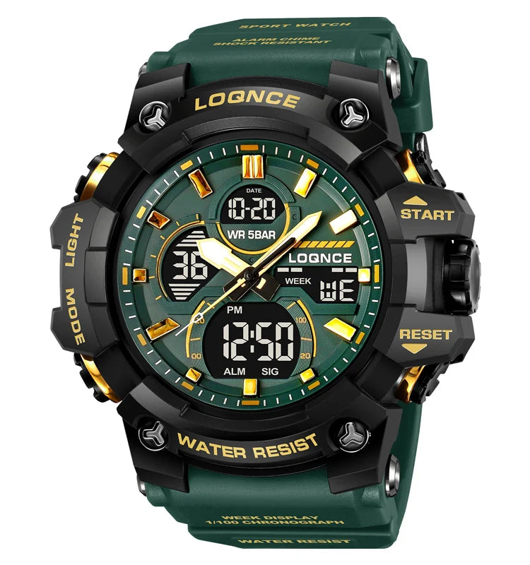 LOQNCE (®) LQ98007 Digital Quartz Men’s Watch – LED Display, Sport Design, , 30M (3ATM) Water Resistant