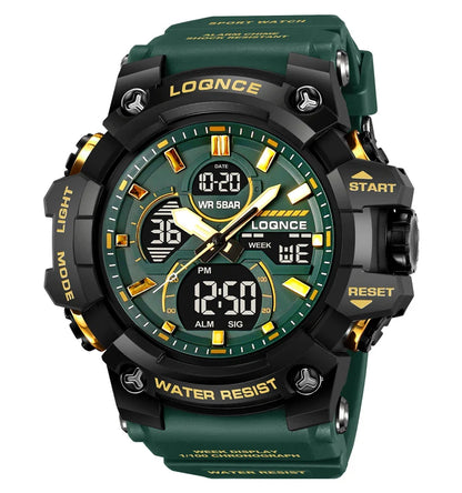 LOQNCE (®) LQ98007 Digital Quartz Men’s Watch – LED Display, Sport Design, , 30M (3ATM) Water Resistant