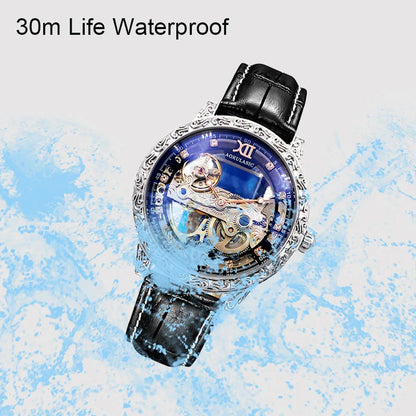 AOKULASIC (®) 3202 Automatic Mechanical Men’s Watch – Leather Strap 30M (3ATM) Water Resistant