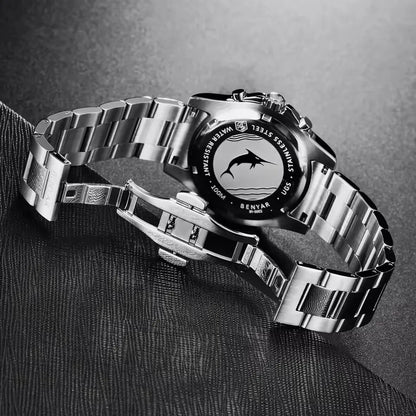 BENYAR (®) S002 Men’s Quartz Chronograph Watch – Sport Silicone Strap 30M (3ATM) Water Resistant
