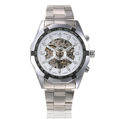 WINNER (®) WT0003 Automatic Skeleton Watch – Stainless Steel, Luminous, 30M (3ATM) Water Resistant