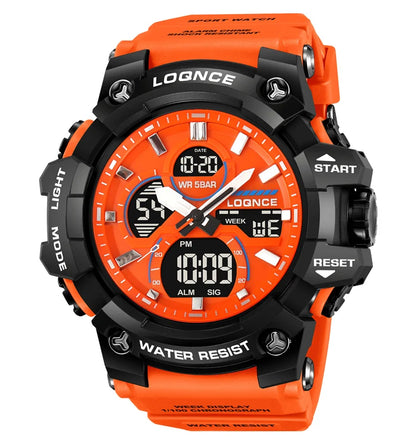 LOQNCE (®) LQ98007 Digital Quartz Men’s Watch – LED Display, Sport Design, , 30M (3ATM) Water Resistant