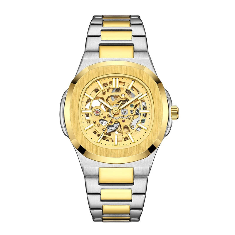 Mechanical Movement Stainless Steel Automatic Watch for Men