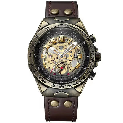 FNGEEN  (®) A275 Automatic Skeleton Watch – Stainless Steel, Luminous, 30M (3ATM) Water Resistant