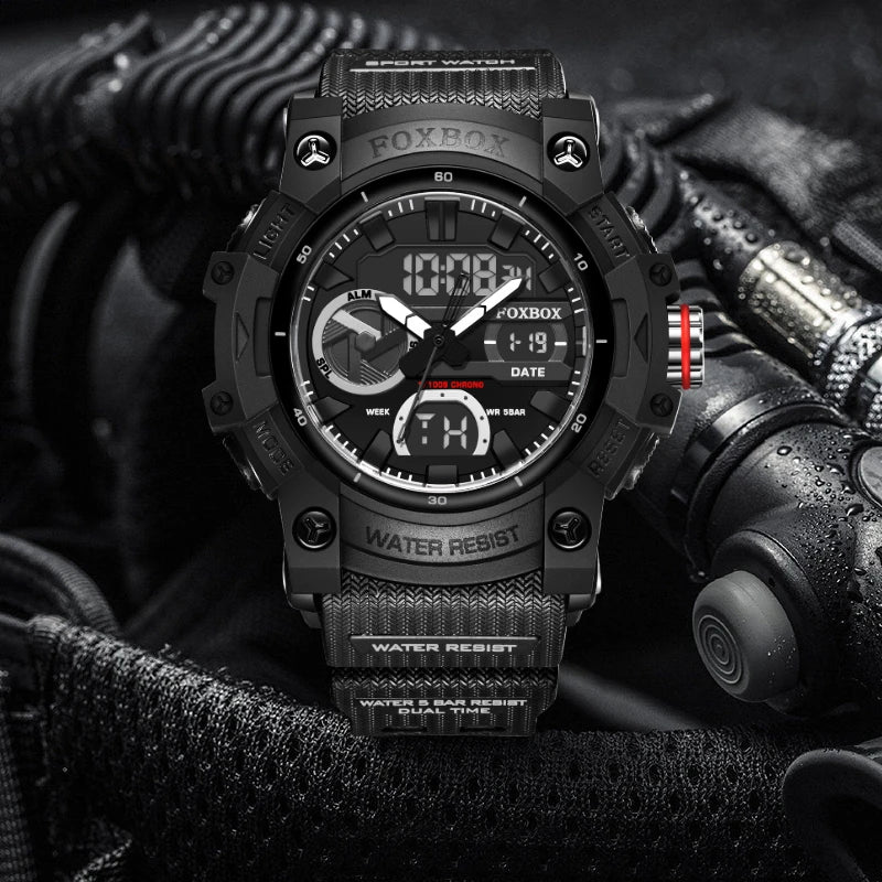 LIGE (®) FB0052 Digital Quartz Men’s Watch – Nylon Strap, 30M (3ATM) Water Resistant