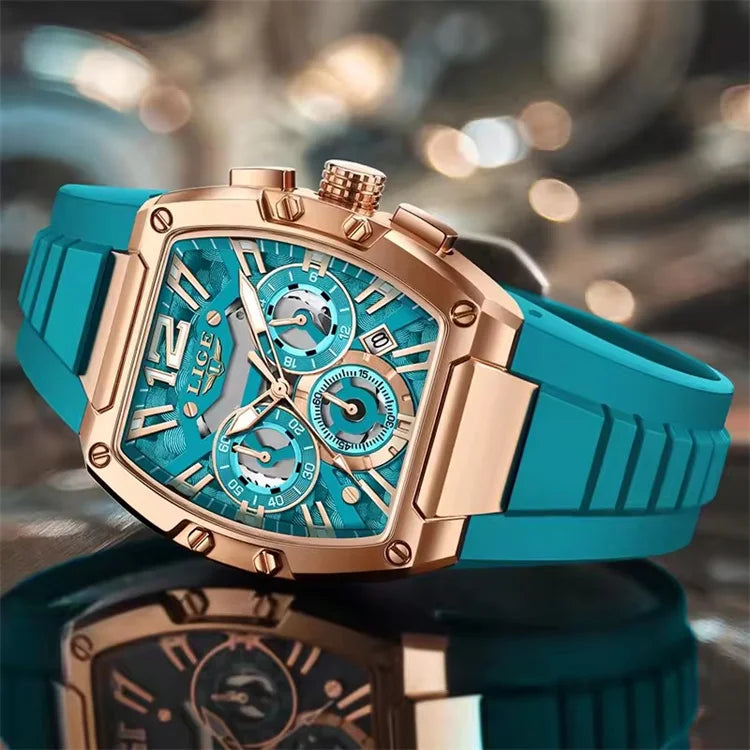 LIGE (®) 89206 Men’s Quartz Chronograph Watch – Sport Silicone Strap 30M (3ATM) Water Resistant