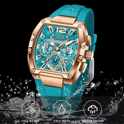 LIGE (®) 89206 Men’s Quartz Chronograph Watch – Sport Silicone Strap 30M (3ATM) Water Resistant