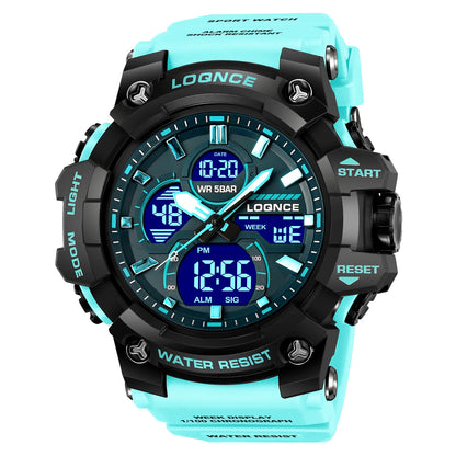 LOQNCE (®) LQ98007 Digital Quartz Men’s Watch – LED Display, Sport Design, , 30M (3ATM) Water Resistant