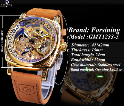 FORSINING (®) 6003 Automatic Mechanical Men’s Watch – Skeleton Design