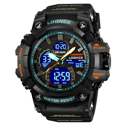 LOQNCE (®) LQ98007 Digital Quartz Men’s Watch – LED Display, Sport Design, , 30M (3ATM) Water Resistant