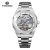 FORSINING (®) XT0008 Automatic Skeleton Watch – Stainless Steel, Luminous, 30M (3ATM) Water Resistant